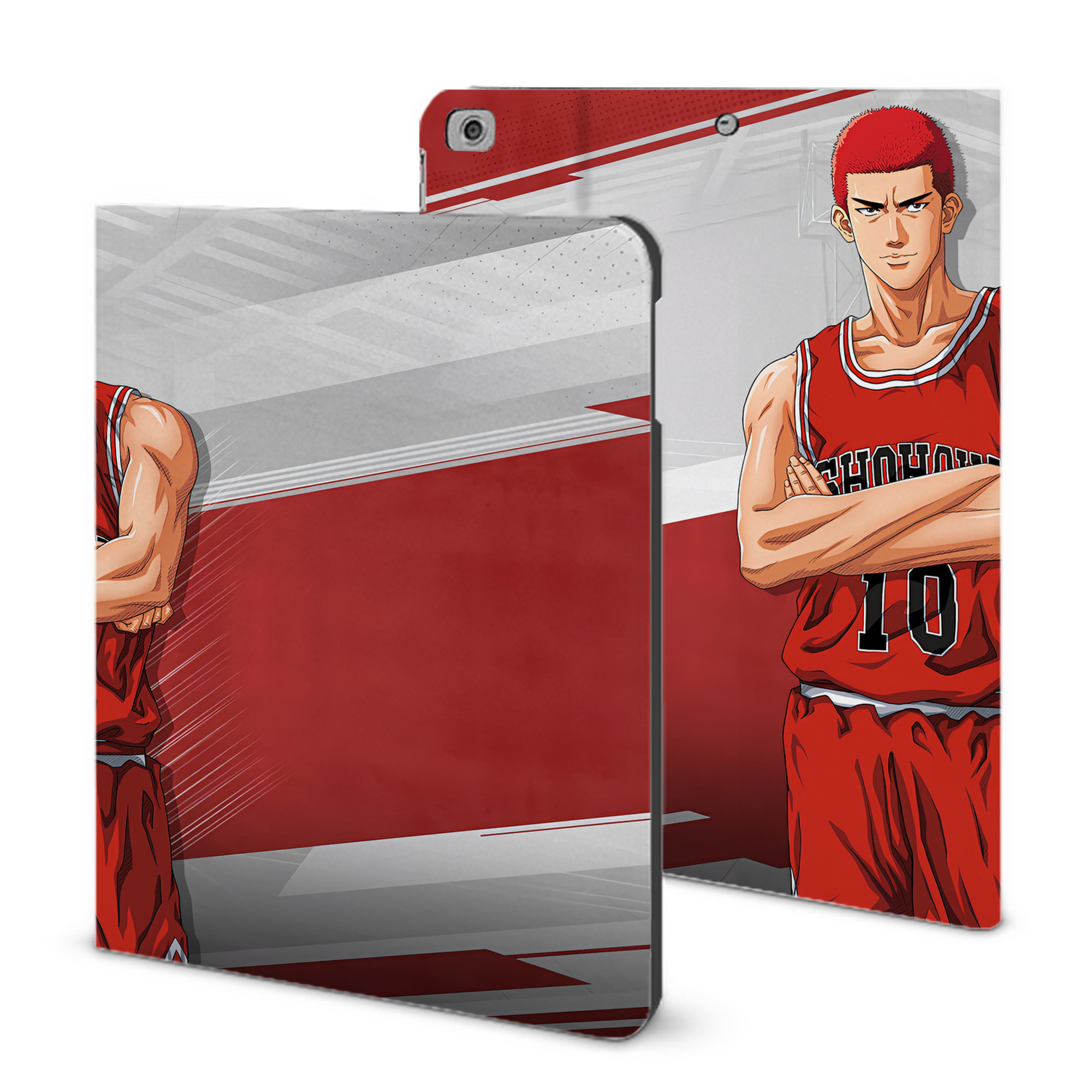 （画像用） SLAM DUNK／スラムダンク IPad ケース ブック型 PUレザー TPU 耐衝撃 軽量 薄型 ペン収納なし 全面保護 IPad 各モデル対応